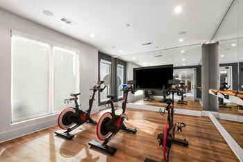 Leading edge fitness center with dedicated spin & yoga studio